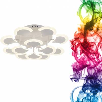 Купить Потолочный светодиодный светильник с пультом управления Eurosvet Geisha 90159/12 белый 110W Гулмарг