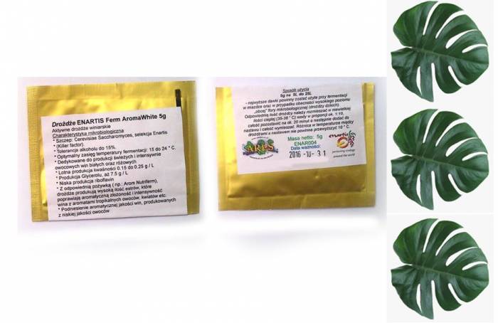 Купити Купити Винные дрожжи Entaris Aroma White 5 грамм Нютбер в Україні в Україні