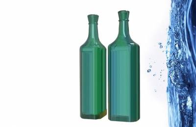 Бутылка из цветного стекла &quot;Винный штоф&quot; 0,750л Виолетта