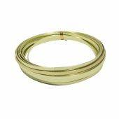 Купити Купити Flat Embossed Aluminium Wire  из алюминия, анодированная  100 гр, 8 м x 1 мм  белое золото   в Україні в Україні