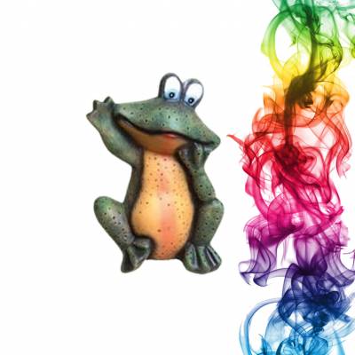 Садовая фигура купить Лягушонок Ричи высота 24 см никторин