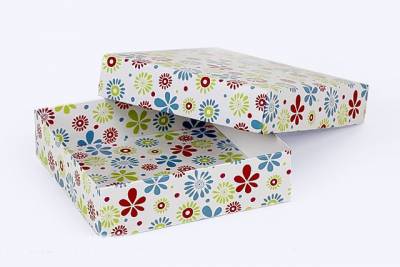 Коробочка Классическая с цветочным принтом