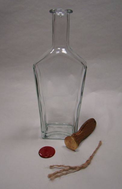 Макет для сургучного оттиска с логотипом торговой марки или названием ресторана на стеклянных бутылках под заказ 1