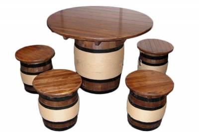 Стол круглый с бочками от производителя Хачатурян