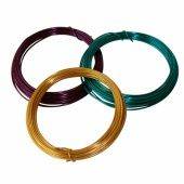 Алюминиевая проволока Мягкая, покрытая краской,12 м x 2 мм Ø, 10x 100 гр, Солнечно-желтая 