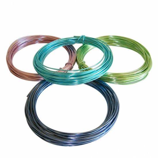 Алюминиевая проволока Мягкая, покрытая краской,12 м x 2 мм Ø, 10x 100 гр, Солнечно-желтая 