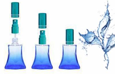 Бутылочка 20 мл из стекла для парфюмерии &quot;Франко&quot; с голубым колпачком и распылителем из металла