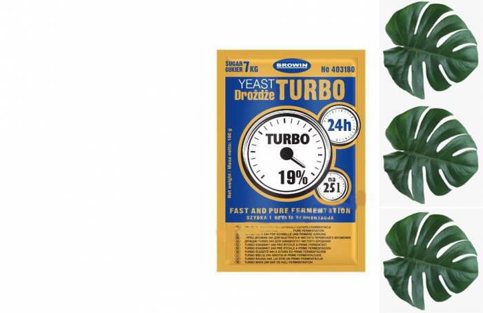 Спиртовые дрожжи TURBO BROWIN 24 часа 180 грамм Дембица