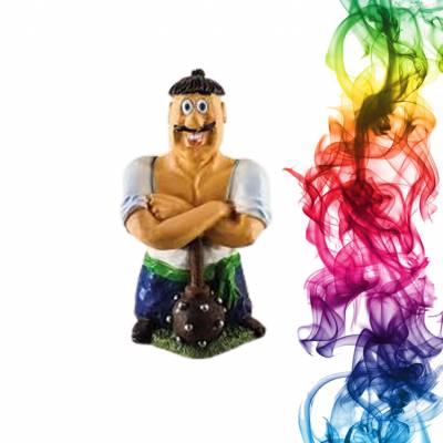 Садовая фигура купить Козак с булавой высота 86 см груша