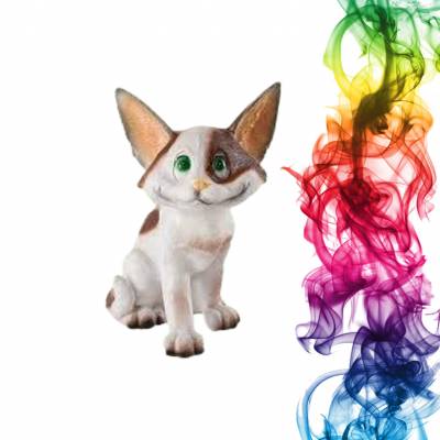 Садовая фигура купить Кот Васька сидячий высота 34 см жасмин