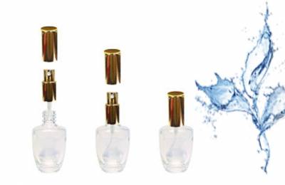 Стеклянный флакон с металическим распылителем "Гиада золотистая" 30 мл