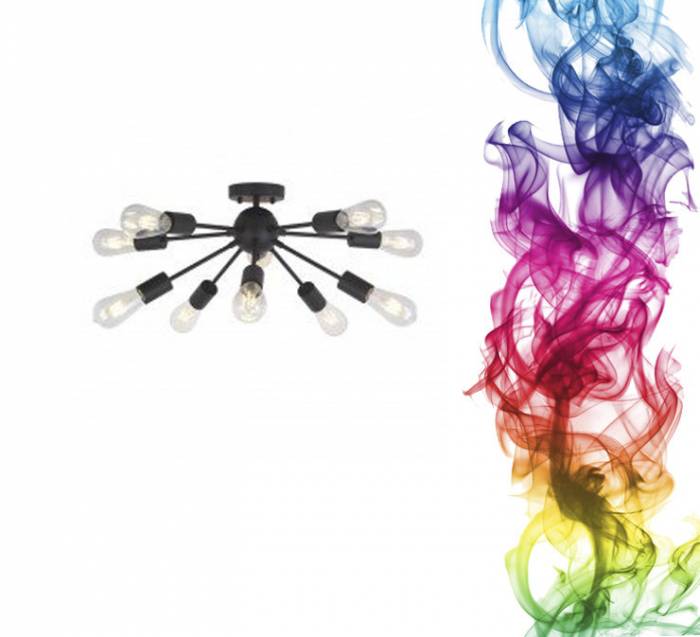 Купить Люстра Sputnik Black 10-Light Бруцела