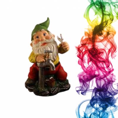 Садовая фигура купить Гном сантехник высота 30 Лебедь