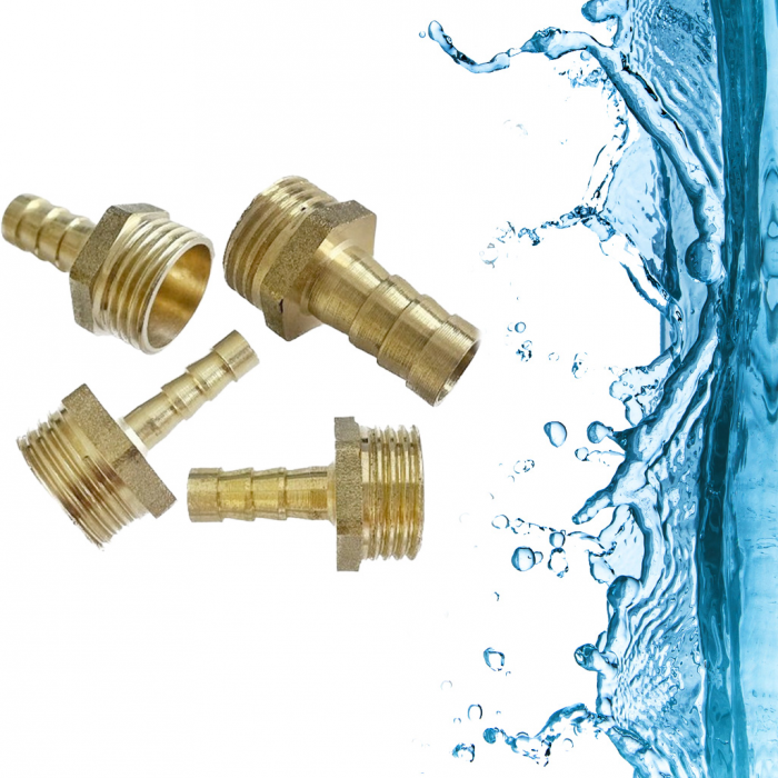 Купити Перехідник латунний папа 12 мм, різьба 1/2 GR 8 (DDO 155) в Україні