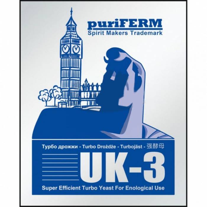 Купити Купити Купить турбо дрожжи Puriferm UK3 112 гр Берлебашка в Україні в Україні