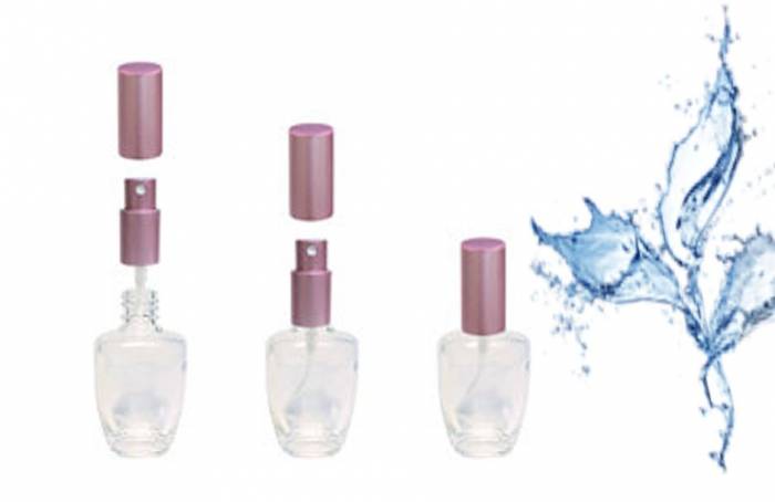 Стеклянный флакон с металическим распылителем "Гиада розовая" 30 мл