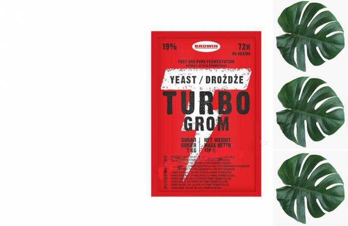 Спиртовые дрожжи TURBO GROM 72 120 грамм Дзвижино