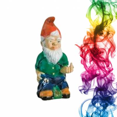 Садовая фигура купить Гном бесстыдник высота 80 см смородина