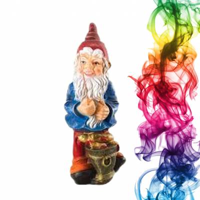 Садовая фигура купить Гном рыбак высота 80 см слива