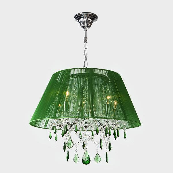Купити Купити Купить Люстра с цветным хрусталем Eurosvet Emerald 3125/5 хром/зелёный Strotskis Альмог в Україні в Україні