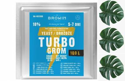 Спиртовые дрожжи TURBO GROM 100 340 грамм Дзержонюв