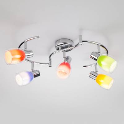 Купить Люстра с цветными плафонами Eurosvet Kassandra 2606/5 хром Илит