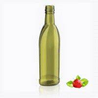 Купить Стеклянная бутылка 250 мл Австрия Оливковая плоская
