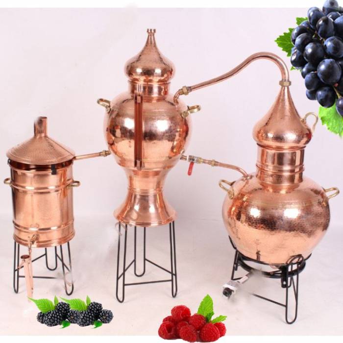Медный дистиллятор для изготовления коньяка "Сена" 20 л.