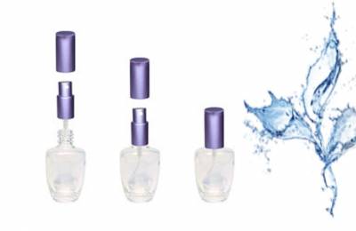 Стеклянный флакон с металическим распылителем &quot;Гиада фиолетовая&quot; 30 мл