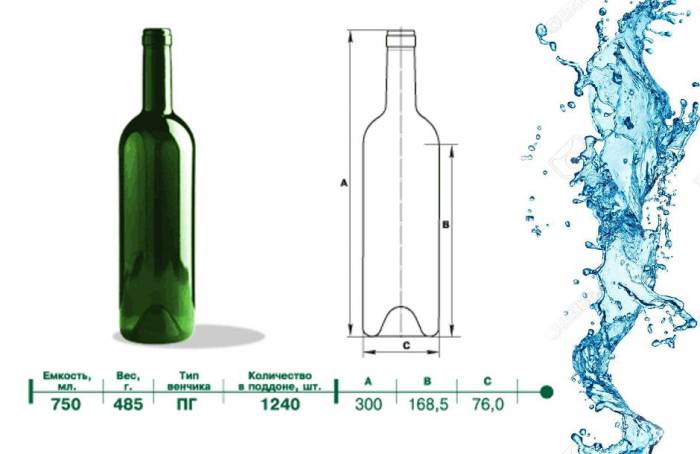 Купити Купити Стеклянная бутылка для вина "Брест" 0.75 л по низкой цене от производителя в Україні в Україні