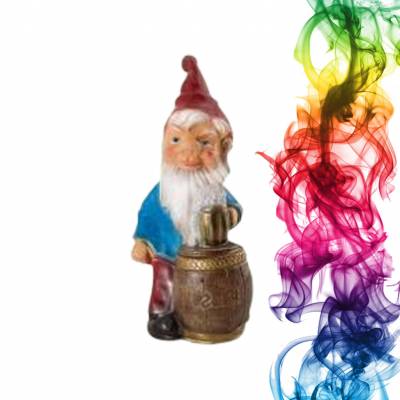 Садово-парковая скульптура купить Гном с пивом высота 41 см калина