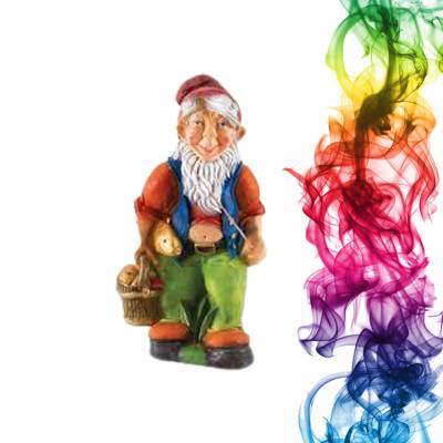 Садовая фигура купить Гном рыболов высота 80 см клубника