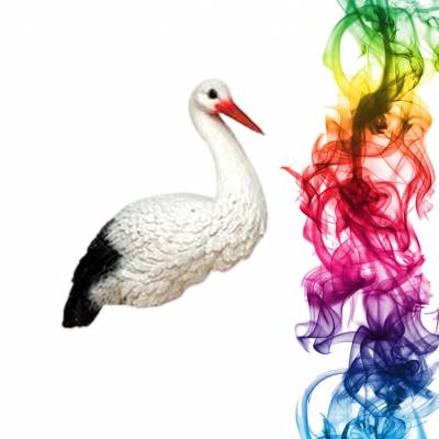 Садовая фигура купить Стерх для  гнезда высота 18  гранат