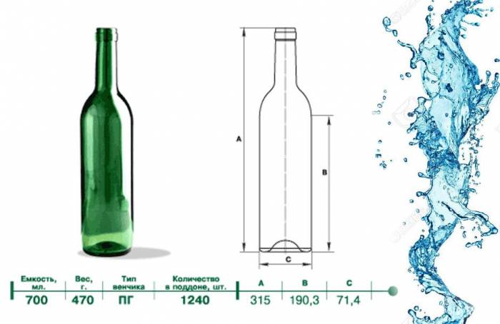 Купити Купити Стеклянная бутылка для вина "Бове" 0.7 л по низкой цене от производителя в Україні в Україні
