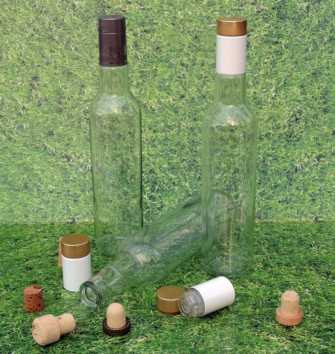 Стеклобутылка прозрачная Аврора 0,5 литра венчик под колпачок-гуалу