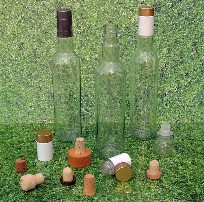 Стеклобутылка прозрачная Аврора 0,5 литра венчик под колпачок-гуалу