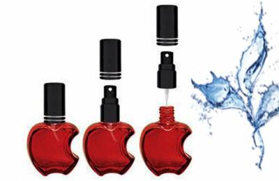 Стеклянный флакон для парфюмерии 20 мл с металлическим черным распылителем и колпачком &quot;Лого красное&quot;