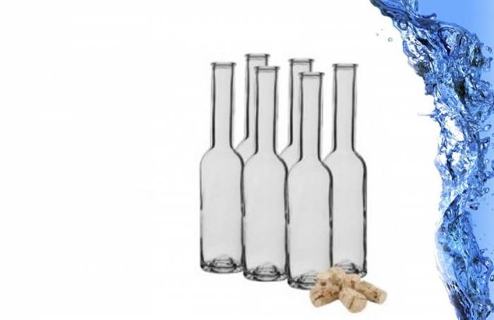 Бутылки для настойки 100 мл 6 шт с пробками Нота