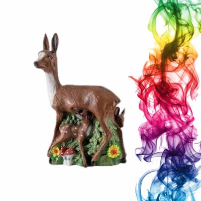 Садовая фигура купить Олениха с олененком высота 80 см айва