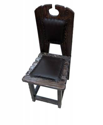 Деревянный кожаный стул «Августин»