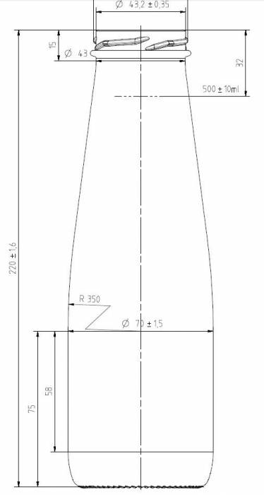 Бутылка Твист-Офф Молоко 0,5 литра Грейпфрут