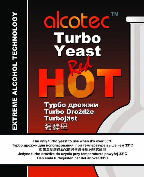 Купить спиртовые дрожжи ALCOTEC RED HOT 90 гр Бештор