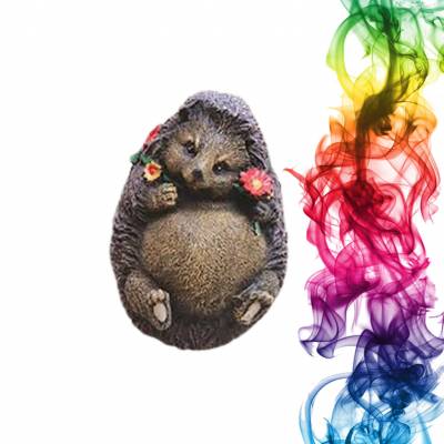 Садовая фигура купить Ежик подарочный высота 13 см фундук