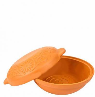 Римская кастрюля круглая 4 литра коричневая Брок