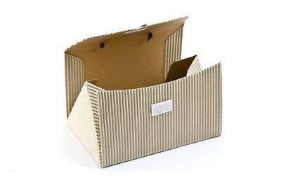 Купить Коробочка Сильвия гофрированная бежевая