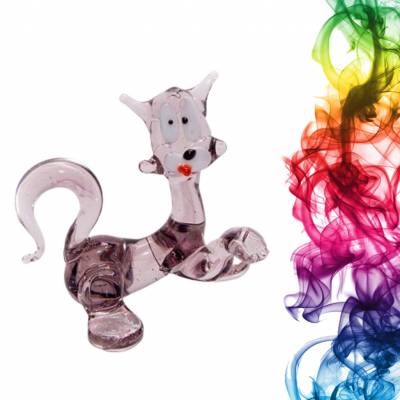 Стеклянная фигурка ручной работы Котик Бониген