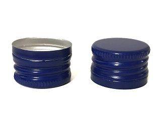 Купить алюминиевые колпачки с резьбой 28х18 мм Синий для винтовых бутылок Вилла