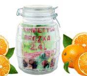 Банка в виде бочки с бугельной крышкой 2400мл Палисота 