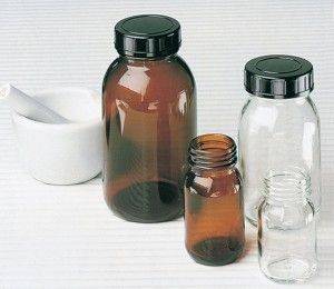 Бутыль с широким горлом, коричневое стекло, 100мл, 63 шт/уп, Gerresheimer (ФРГ)