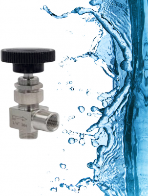 Кран голчастий металевий кутовий Хамелеон